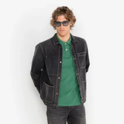Ligne Play|Polos>SERGE BLANCO Polo Logan Gaufrette Mint Green Men | NATION