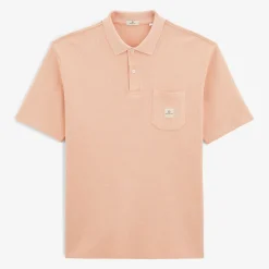 Ligne Play|Polos>SERGE BLANCO Polo Logan Gaufrette Rose Skin Men | MARINE