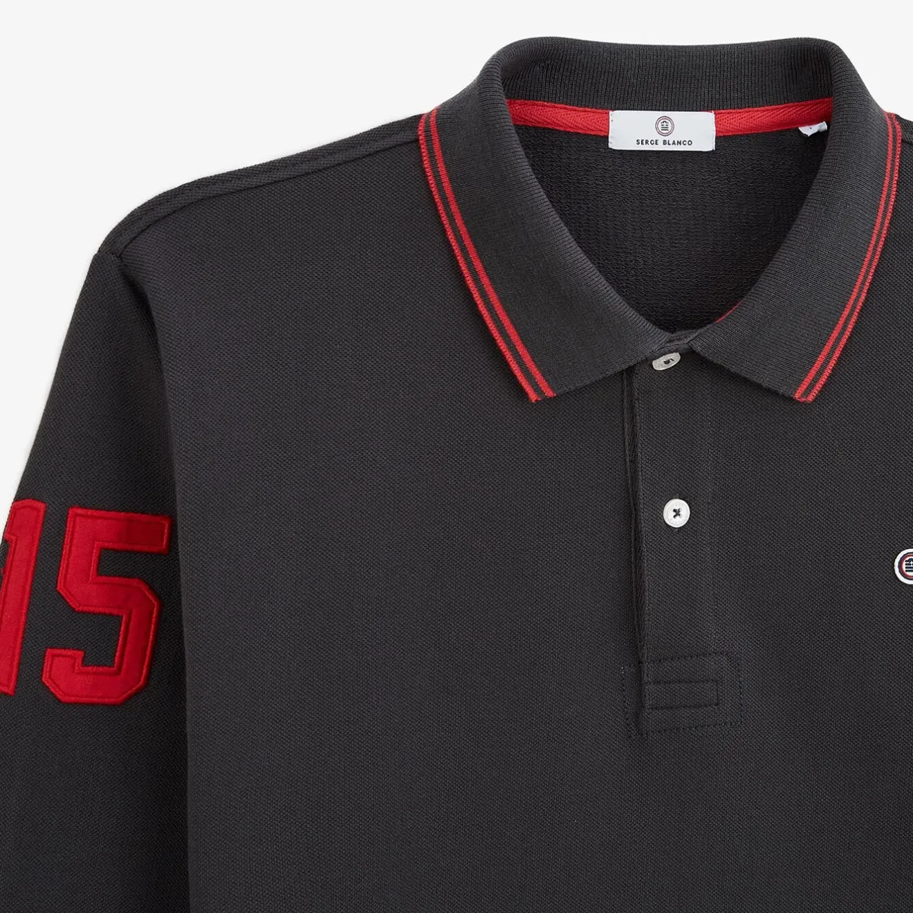 Polos>SERGE BLANCO Polo Lounes anthracite MERLOT