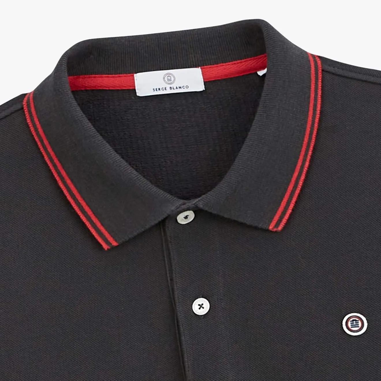 Polos>SERGE BLANCO Polo Lounes anthracite MERLOT