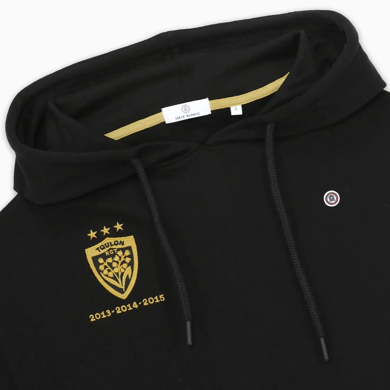 Rugby Club Toulonnais>SERGE BLANCO RCT Triple European Cup Black Hoodie ANTHRACITE
