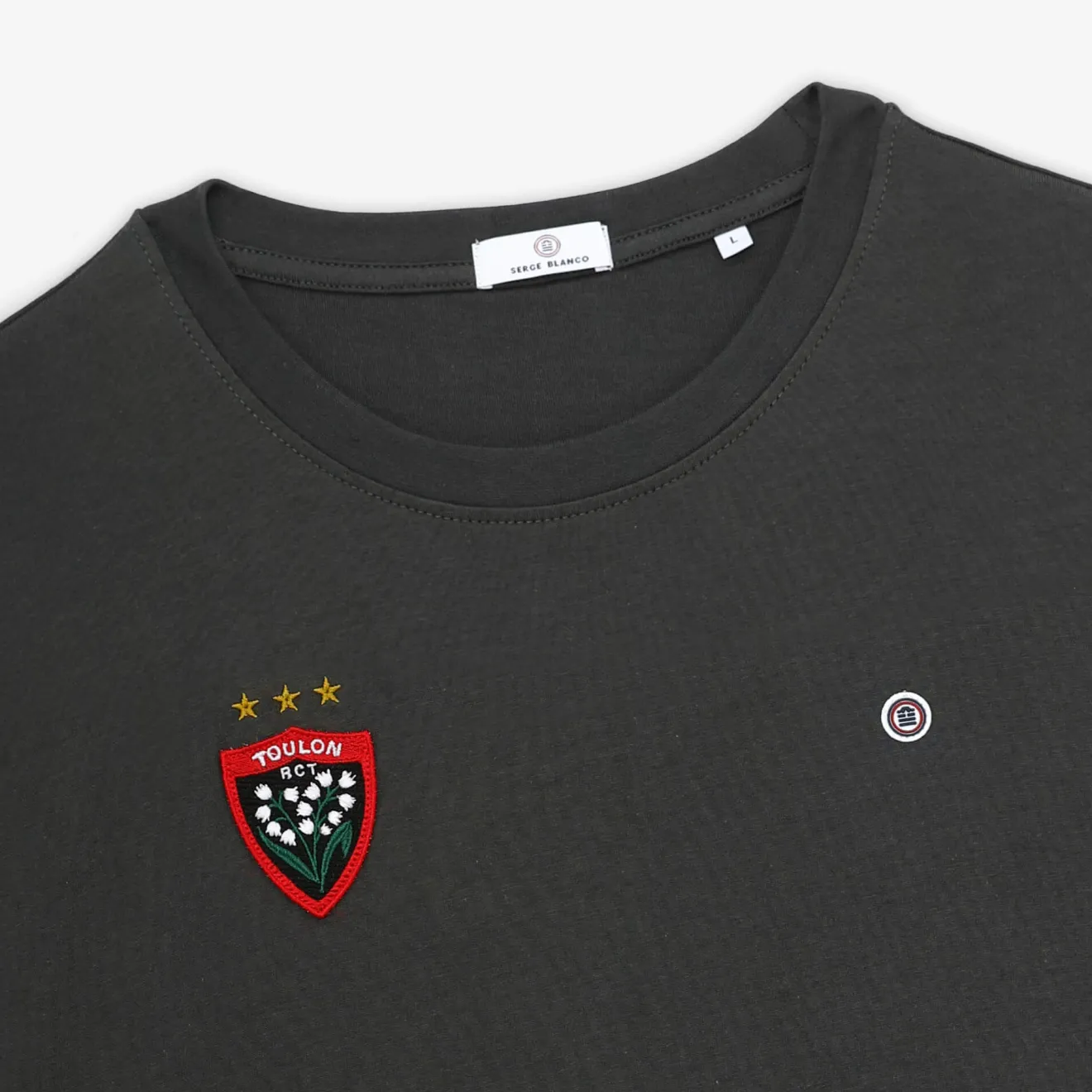 Rugby Club Toulonnais|Le Sportif>SERGE BLANCO RCT Triple European Cup short-sleeved T-shirt in anthracite grey NOIR