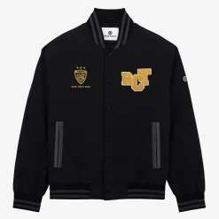 Rugby Club Toulonnais>SERGE BLANCO RCT Triple European Cup Teddy Jacket in Black NOIR