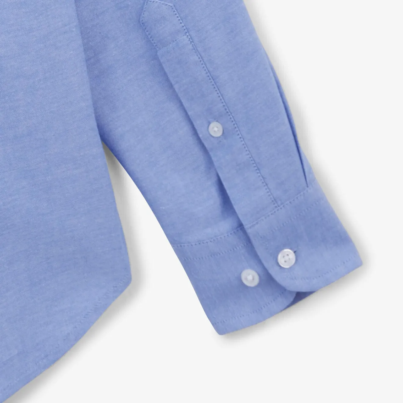Chemises>SERGE BLANCO Regular Oxford sky shirt with braid CORAIL