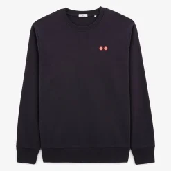 Crazy Logo|Sweats>SERGE BLANCO Samson sweatshirt with dark navy glasses embroidery NOIR