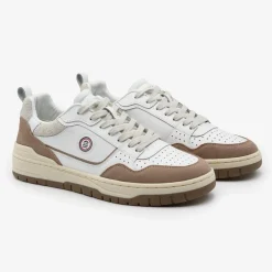 Collection La Vernaz|Daddy Cool>SERGE BLANCO Sand beige two-tone Vernaz sneaker KAKI