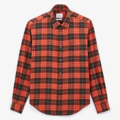 Chemises>SERGE BLANCO Siena long sleeve cotton plaid shirt dark navy