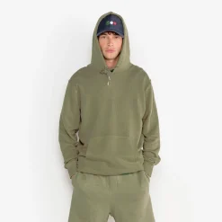 Sweats|Le Sportif>SERGE BLANCO Silas Teak Green Hoodie CIEL