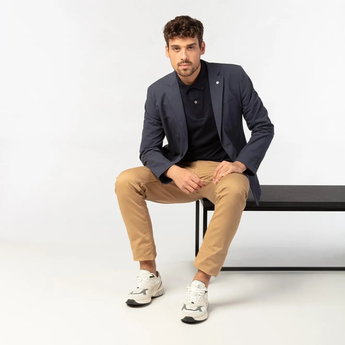 Blazers|Manteaux Et Vestes>SERGE BLANCO Simon navy blue jacket MILITAIRE