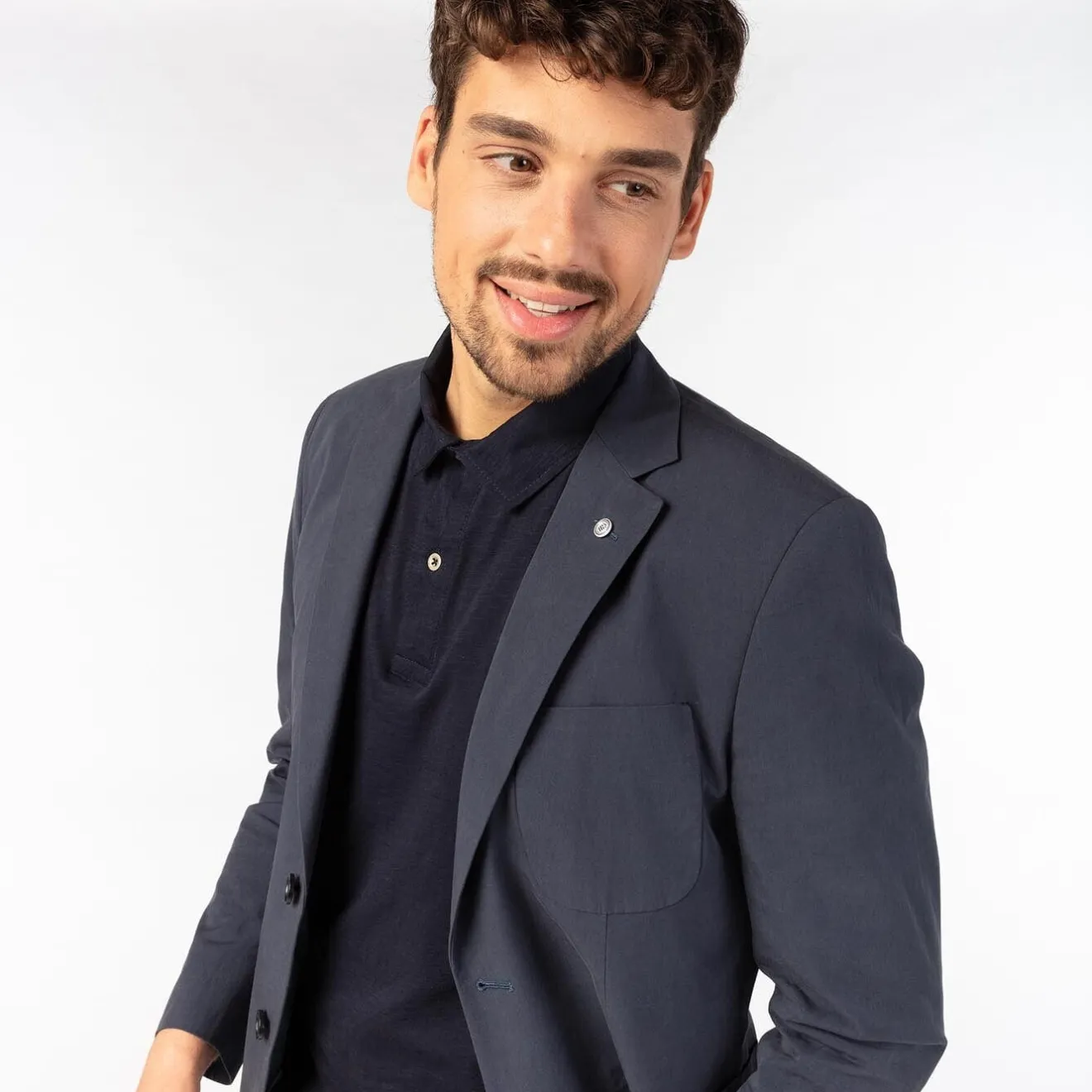 Blazers|Manteaux Et Vestes>SERGE BLANCO Simon navy blue jacket MILITAIRE