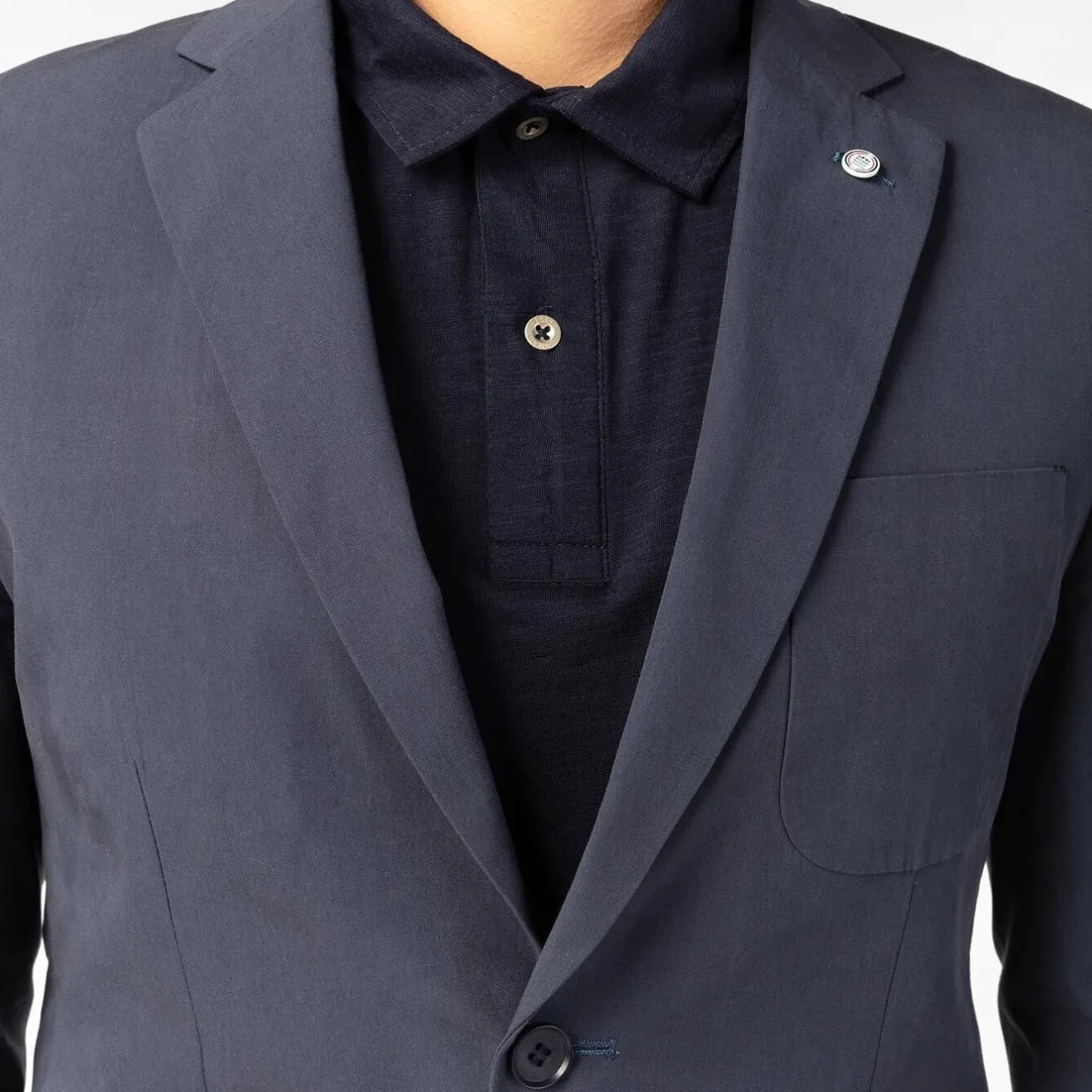 Blazers|Manteaux Et Vestes>SERGE BLANCO Simon navy blue jacket MILITAIRE