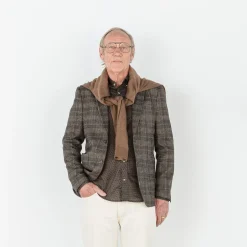 Blazers>SERGE BLANCO Simon Plaid Blazer Jacket NOIR