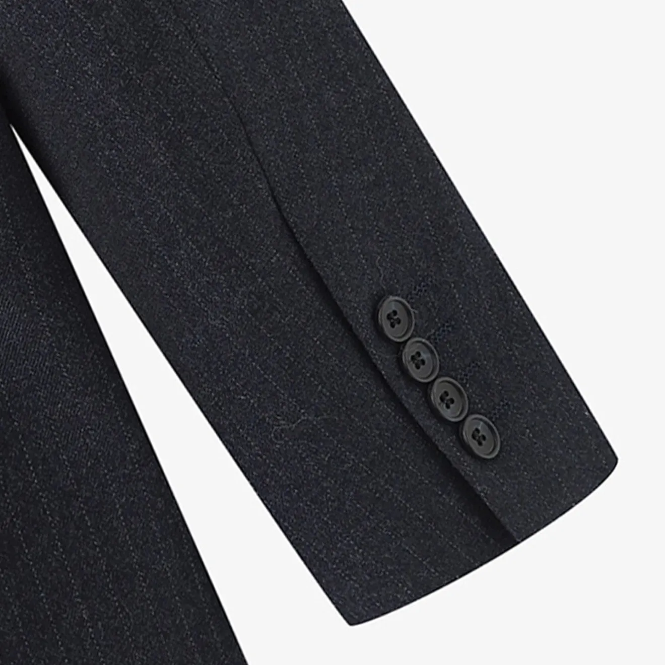Blazers>SERGE BLANCO Simon striped denim blazer jacket NOIR