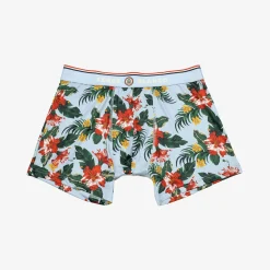 Sous-vêtements|Le Sportif>SERGE BLANCO Sky blue floral sublimation boxer shorts COLORISASSORT