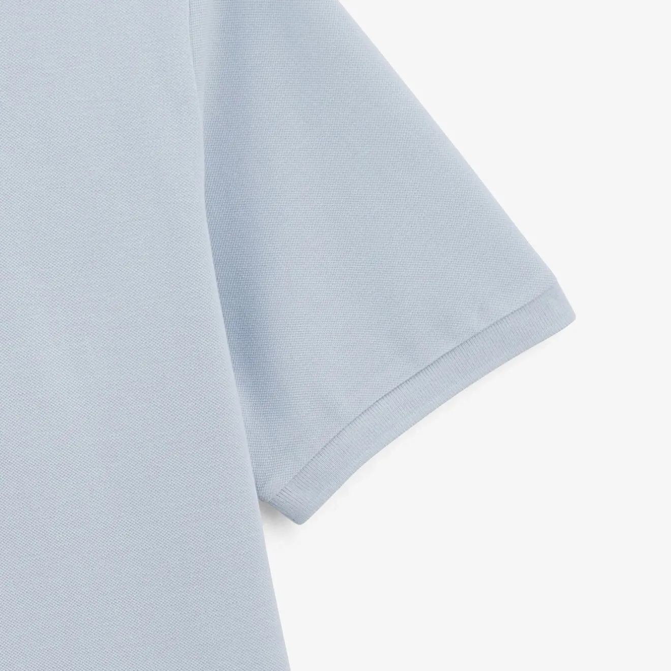 Polos|L'élégant>SERGE BLANCO Sky blue Lino pique short-sleeved polo shirt with zipped collar LATTE