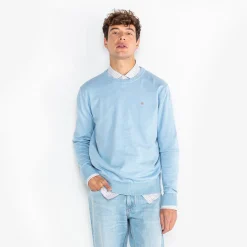 Pulls>SERGE BLANCO Sky blue Maximus sweater BLEU NUIT