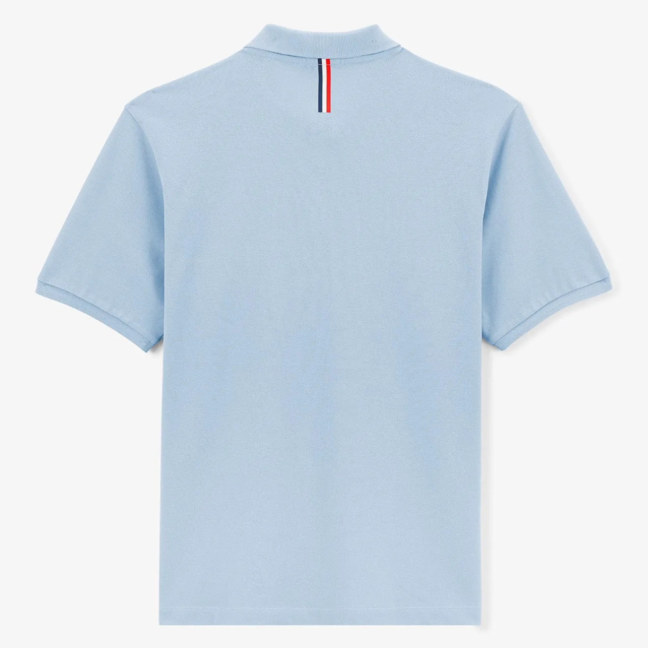 Polos|Tel Père, Tel Fils>SERGE BLANCO Sky blue pique knit short sleeve polo shirt NOIR