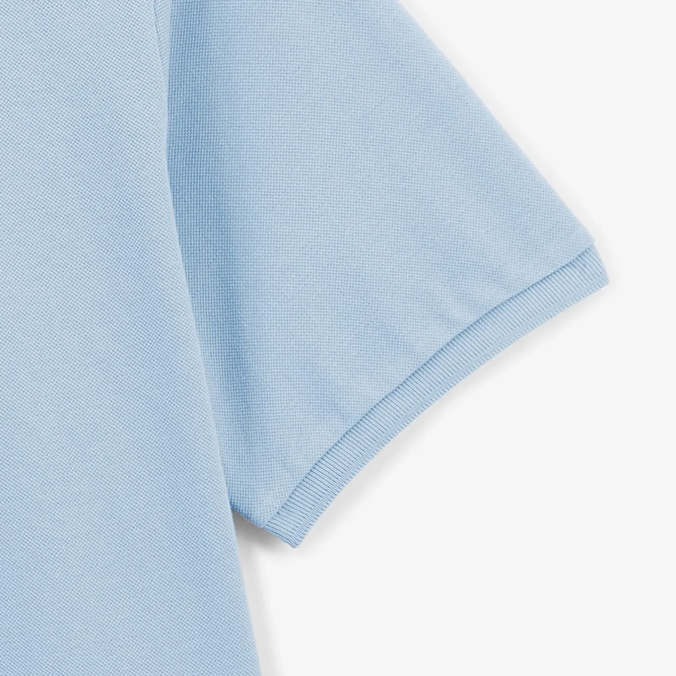 Polos|Tel Père, Tel Fils>SERGE BLANCO Sky blue pique knit short sleeve polo shirt NOIR