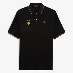 Stade Toulousain|Polos>SERGE BLANCO Stade Toulousain black pique polo shirt NOIR