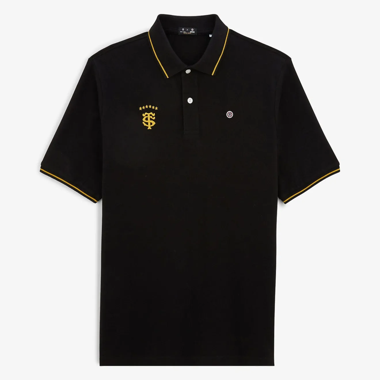 Stade Toulousain|Polos>SERGE BLANCO Stade Toulousain black pique polo shirt NOIR