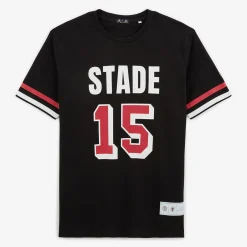 Stade Toulousain|Le Sportif>SERGE BLANCO Stade Toulousain black print t-shirt BLEU NUIT