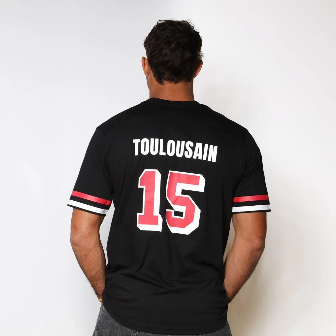Stade Toulousain|Le Sportif>SERGE BLANCO Stade Toulousain black print t-shirt BLEU NUIT