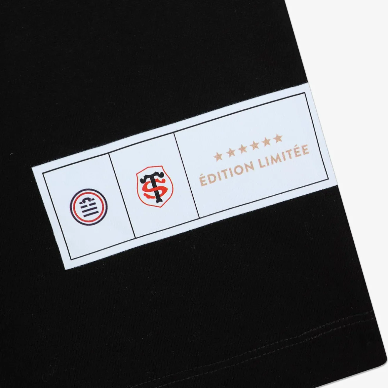 Stade Toulousain|Le Sportif>SERGE BLANCO Stade Toulousain black print t-shirt BLEU NUIT
