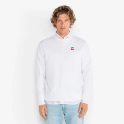 Crazy Logo|Sweats>SERGE BLANCO Stan white cherry embroidery sweatshirt ARDOISE