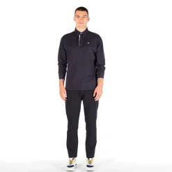 Pantalons>SERGE BLANCO Stretch pants with dark blue elastic waist NOIR