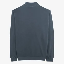 Sweats>SERGE BLANCO Sylvain sweatshirt with zipped collar, dark navy NOIR