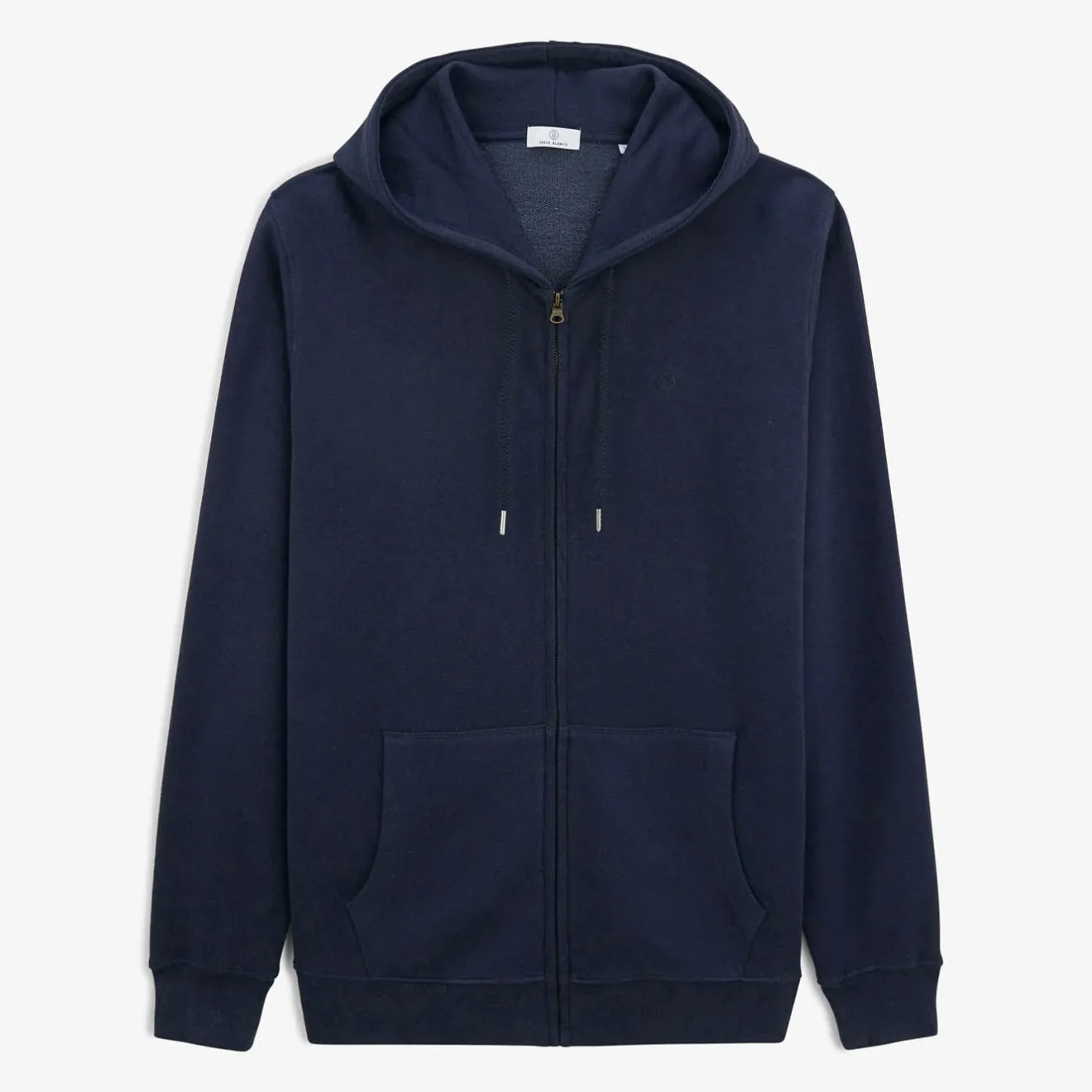 Sweats>SERGE BLANCO Sylvestre dark navy zipped sweatshirt TECK