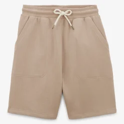 Shorts & Bermudas>SERGE BLANCO Taupe fleece shorts KAKI CLAIR