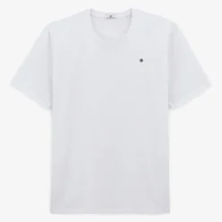 T-shirts|Tel Père, Tel Fils>SERGE BLANCO Theo White Cotton T-shirt for Men | DARK NAVY