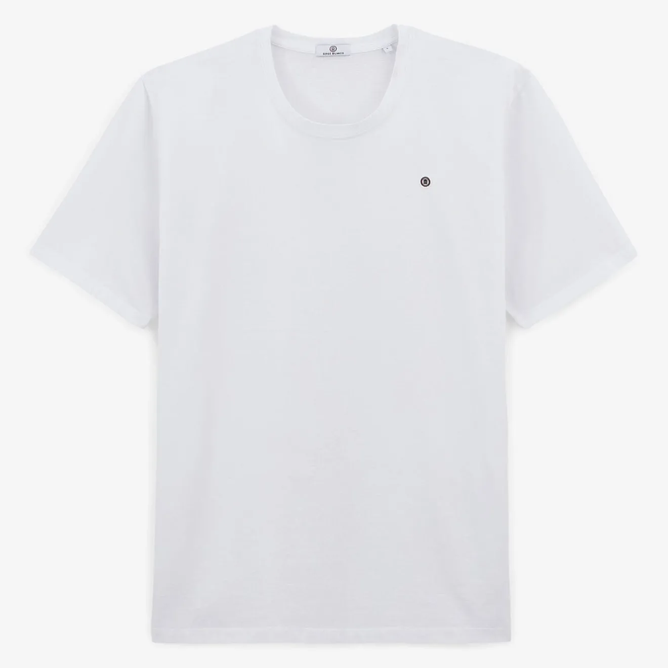 T-shirts|Tel Père, Tel Fils>SERGE BLANCO Theo White Cotton T-shirt for Men | DARK NAVY
