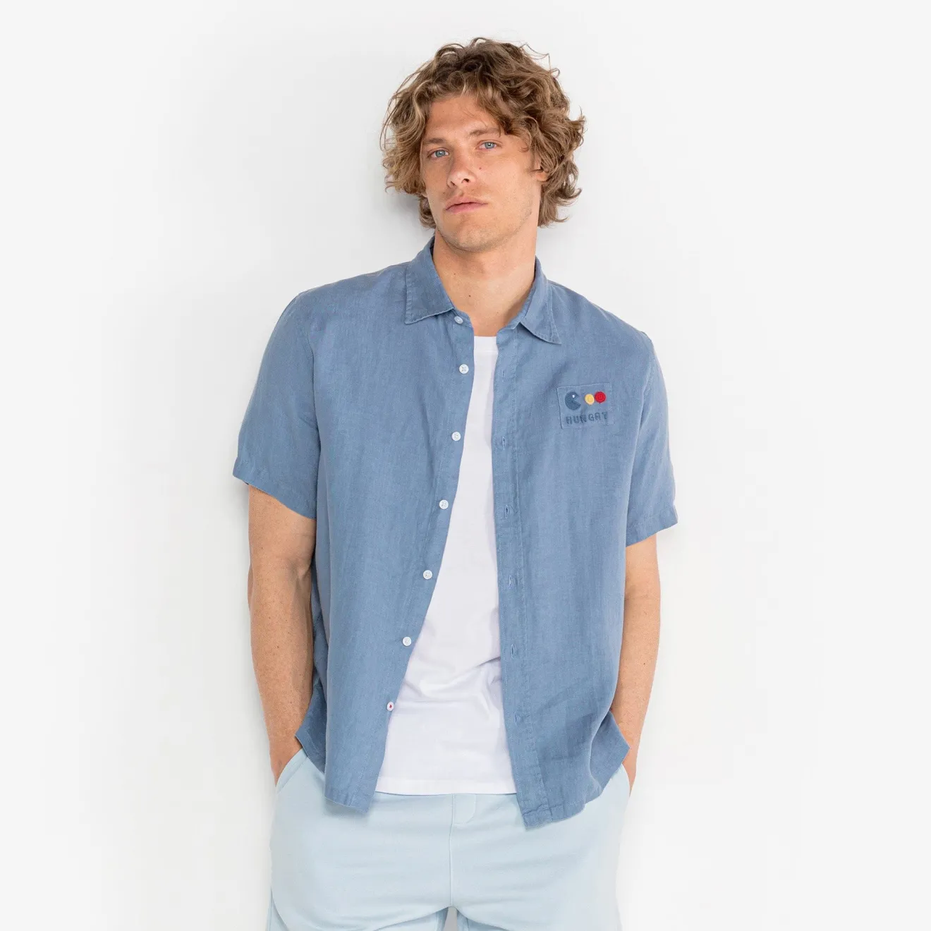 T-shirts|Tel Père, Tel Fils>SERGE BLANCO Theo White Cotton T-shirt for Men | DARK NAVY