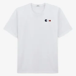 T-shirts|Crazy Logo>SERGE BLANCO Tiam Boy's T-shirt Arcade Embroidery White Men | ANTHRACITE