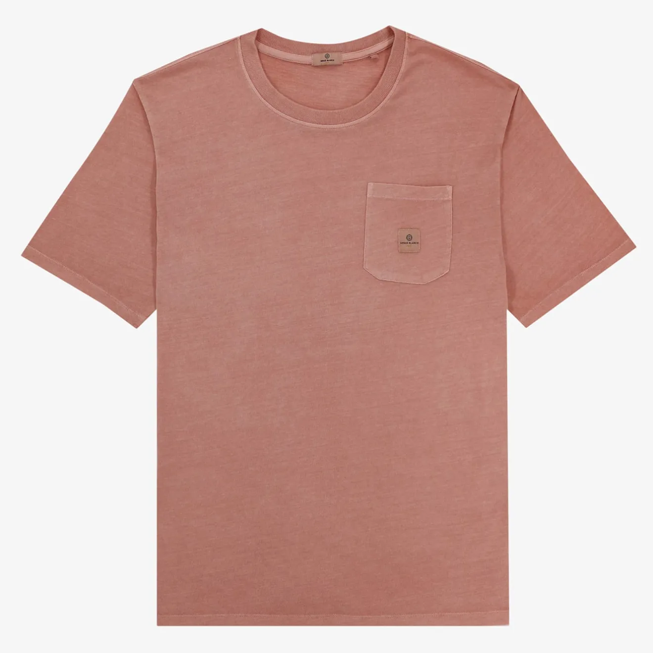 Ligne Play|T-shirts>SERGE BLANCO Tim Rose Skin T-shirt with Chest Pocket for Men | ANTHRACITE