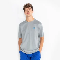 Crazy Logo|T-shirts>SERGE BLANCO Tino T-shirt Bike Embroidery Slate Grey Men | DARK NAVY