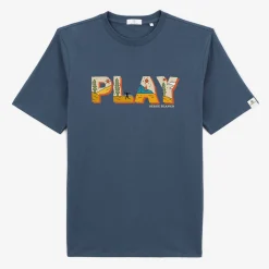 Ligne Play|T-shirts>SERGE BLANCO Todd T-shirt Denim Blue | PERLE