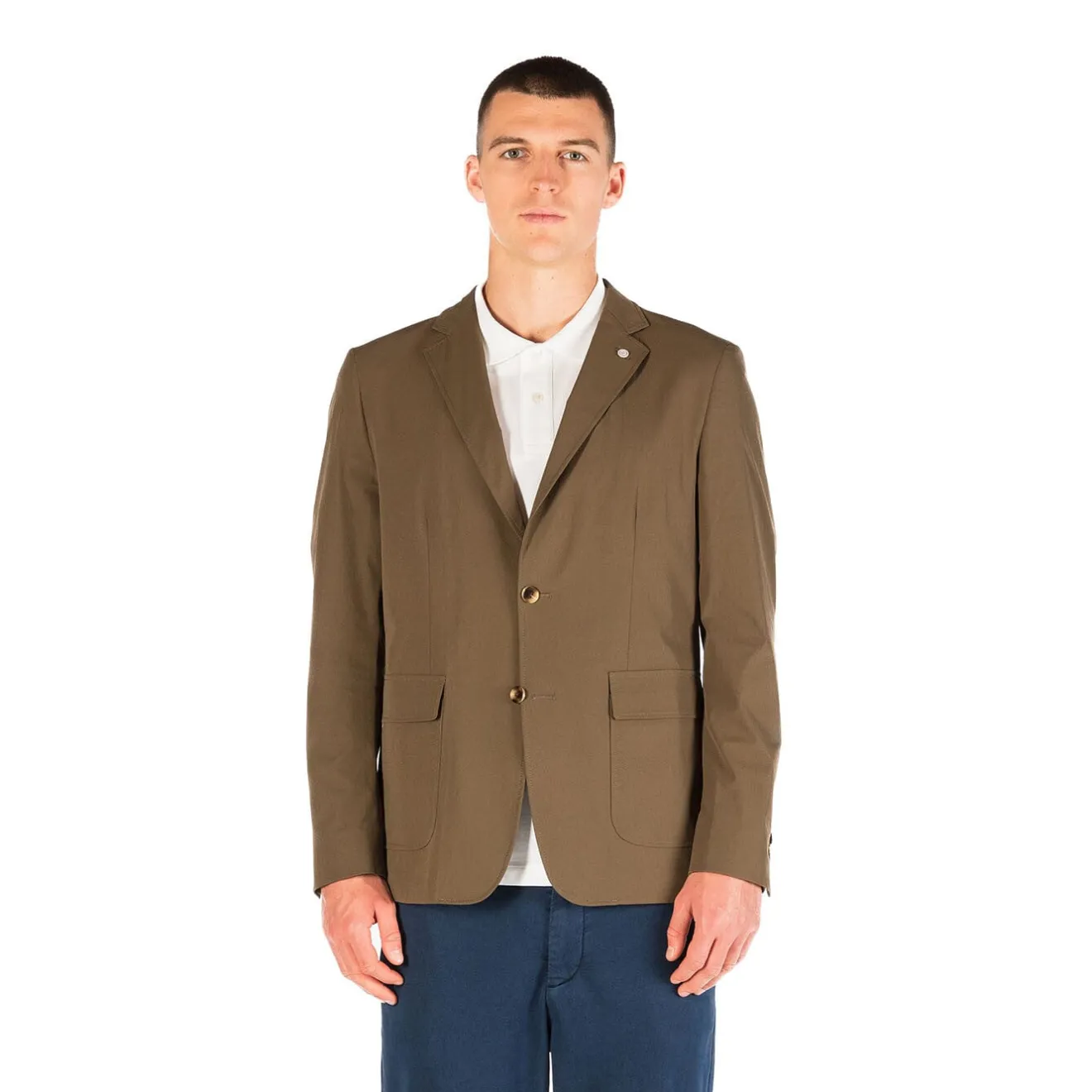 Blazers>SERGE BLANCO Tom military jacket MARINE