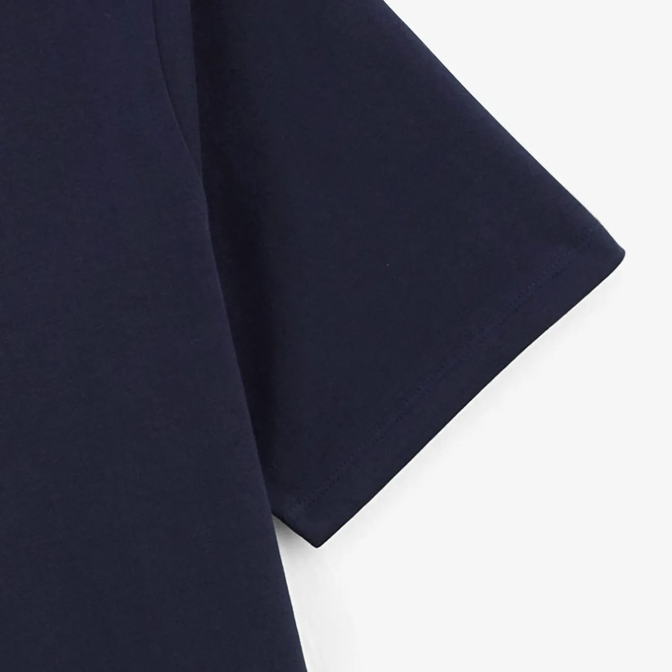 Crazy Logo|T-shirts>SERGE BLANCO Trent T-shirt Embroidery Glasses Navy Blue Men | SKIN