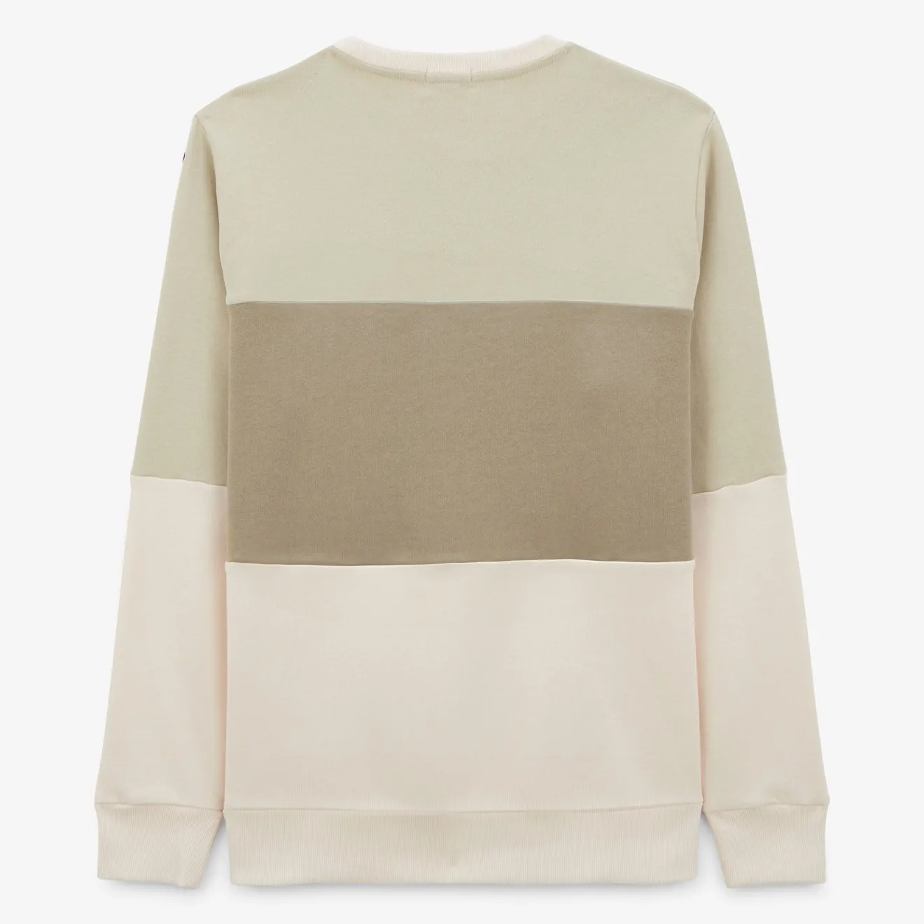 Sweats>SERGE BLANCO Tricolor round neck sweatshirt with cement logo BRONZ