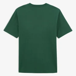 T-shirts>SERGE BLANCO T-shirt manches courtes avec col V en coton jersey vert sapin DRAGEE