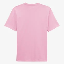 T-shirts>SERGE BLANCO T-shirt manches courtes avec col V en coton jersey rose BLANC