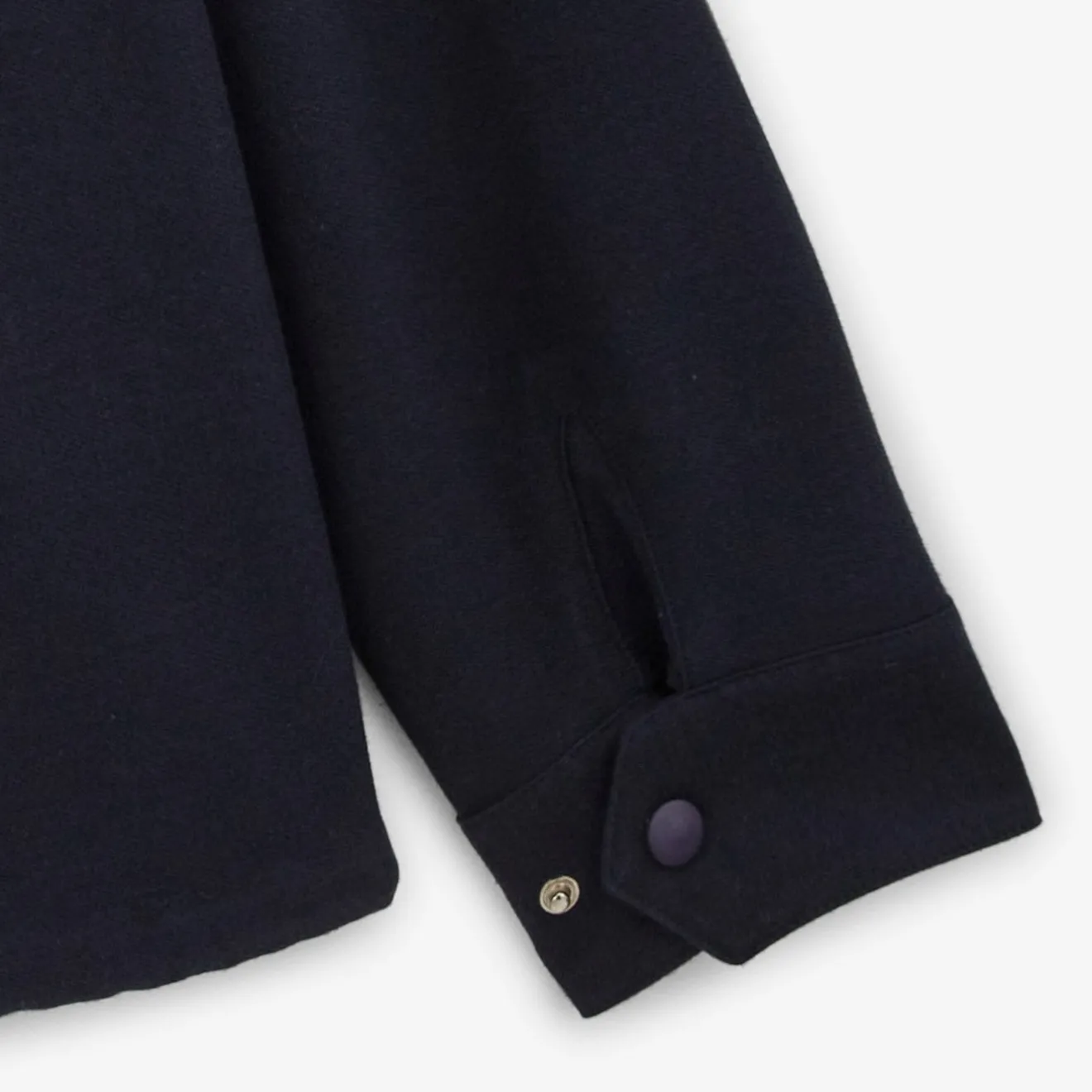 Crazy Logo|Vestes Worker>SERGE BLANCO Wayne coach jacket in dark navy bicycle embroidery jersey DENIM
