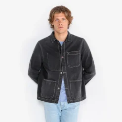 Vestes Worker|Manteaux & Vestes>SERGE BLANCO Wendel worker jacket in dark denim gray NATION