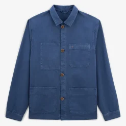 Vestes Worker|Manteaux & Vestes>SERGE BLANCO Wendel worker jacket in nation blue herringbone MILITAIRE