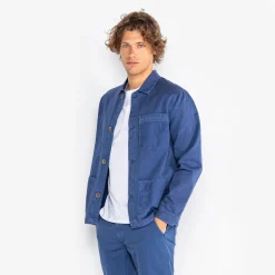 Vestes Worker|Manteaux & Vestes>SERGE BLANCO Wendel worker jacket in nation blue herringbone MILITAIRE