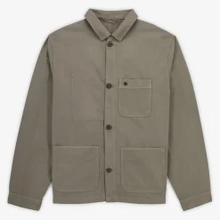 Vestes Worker|Manteaux & Vestes>SERGE BLANCO Wendel worker jacket with teak green herringbone BLEU NUIT