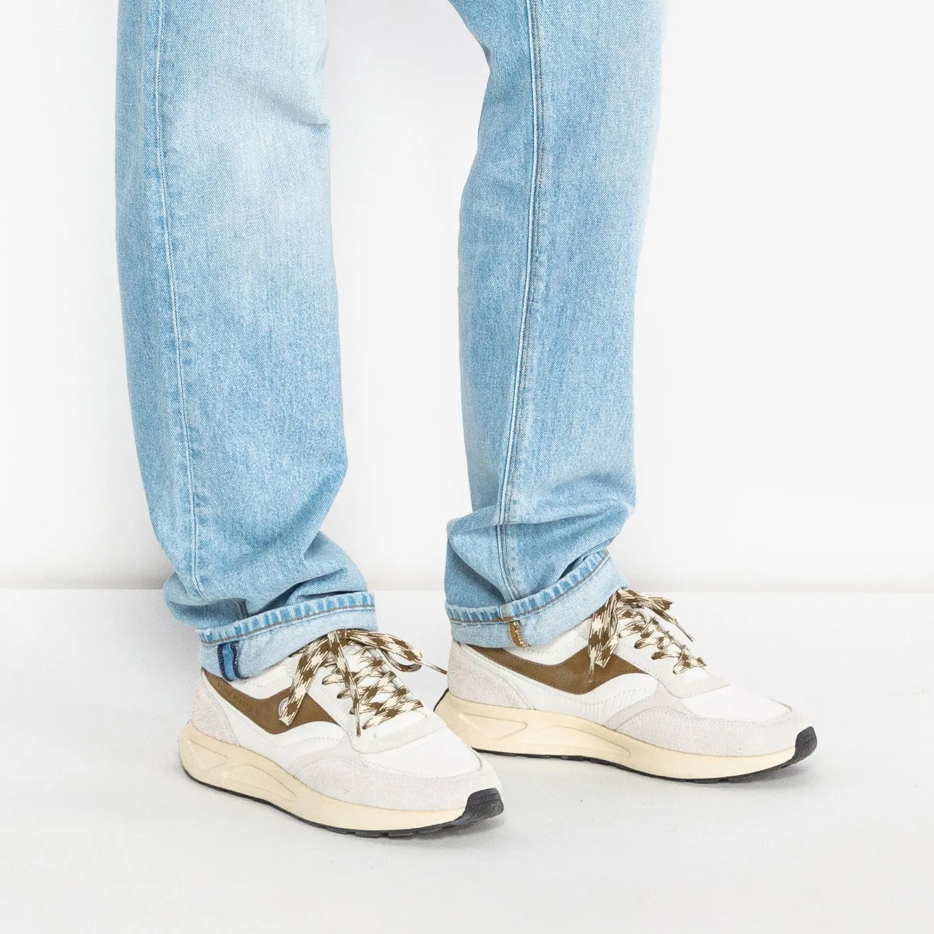 Collection Martin>SERGE BLANCO White Martin Sneaker CITRON